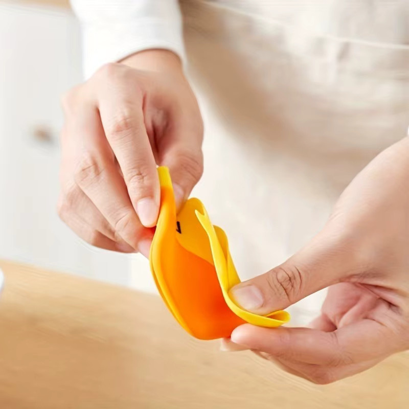 2 Stück Kijavtchen Silikon Topfhalter in Gelb, hitzebeständige Mini-Ofenhandschuhe für Küche und Backen - Bild 1