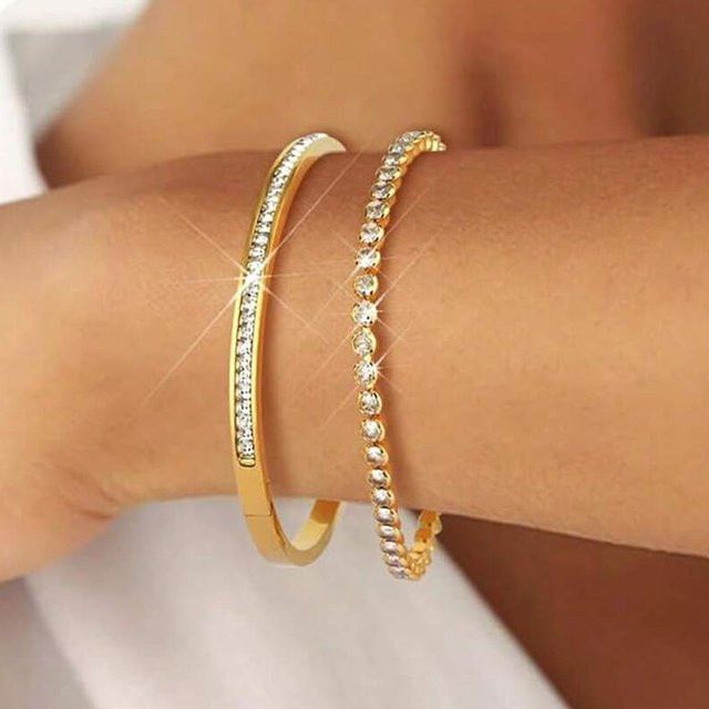 ZAKOL Armband Set, Gold, Zirkonia, Unisex - Bild 1