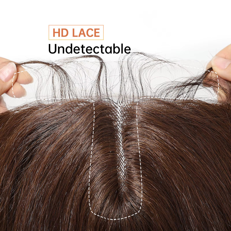 GEMMA Lace-Front-Haarperücke, honigbraun, lange, gerade, hitzebeständig - Bild 4
