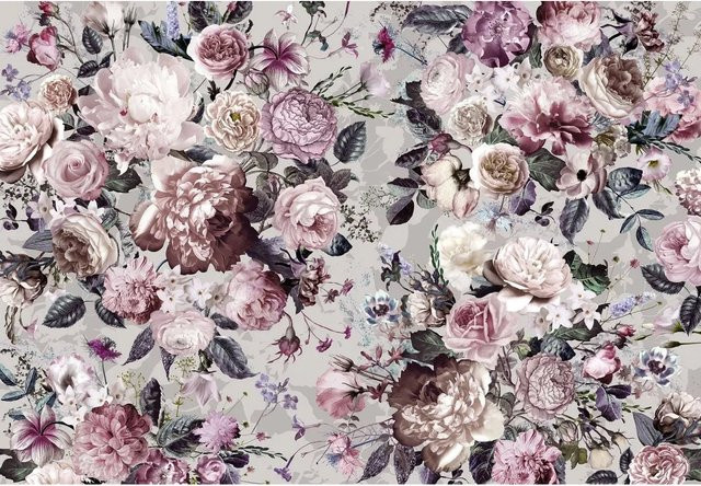 Komar Fototapete Lovely Blossoms in Rosa und Pink aus Vlies, Breite: 350 cm, Höhe: 250 cm - Bild 1