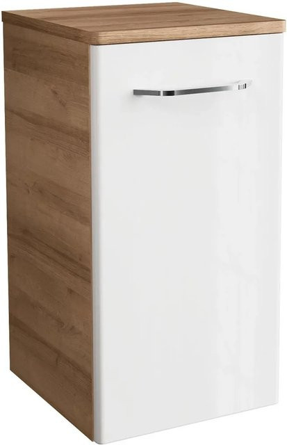Fackelmann Bad-Hängeschrank Milano Eiche Weiss B/H/T: 31 x 57 x 32 cm - Bild 1