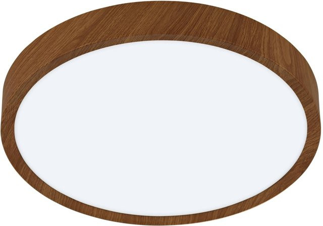 Eglo LED-Deckenleuchte Musurita in Weiß mit Holzoptik, Durchmesser: 44 cm - Bild 1