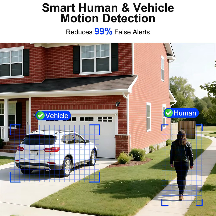 SZSINOCAM 2er Set WLAN IP-Kamera mit 3MP HD Auflösung, PTZ-Funktion, 4-fach Zoom, Nachtsicht in Farbe, Tracking und Zwei-Wege-Audio, Schwarz - Bild 5