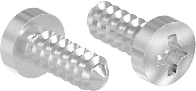FeNau Linsenblechschraube aus Edelstahl V2A in Silber, Kreuzschlitz DIN 7981, Durchmesser: 5,5 mm, Länge: 16 mm - Bild 1