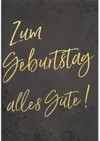 Perleberg Faltkarte zum Geburtstag Alles Gute in Gold - Bild 1