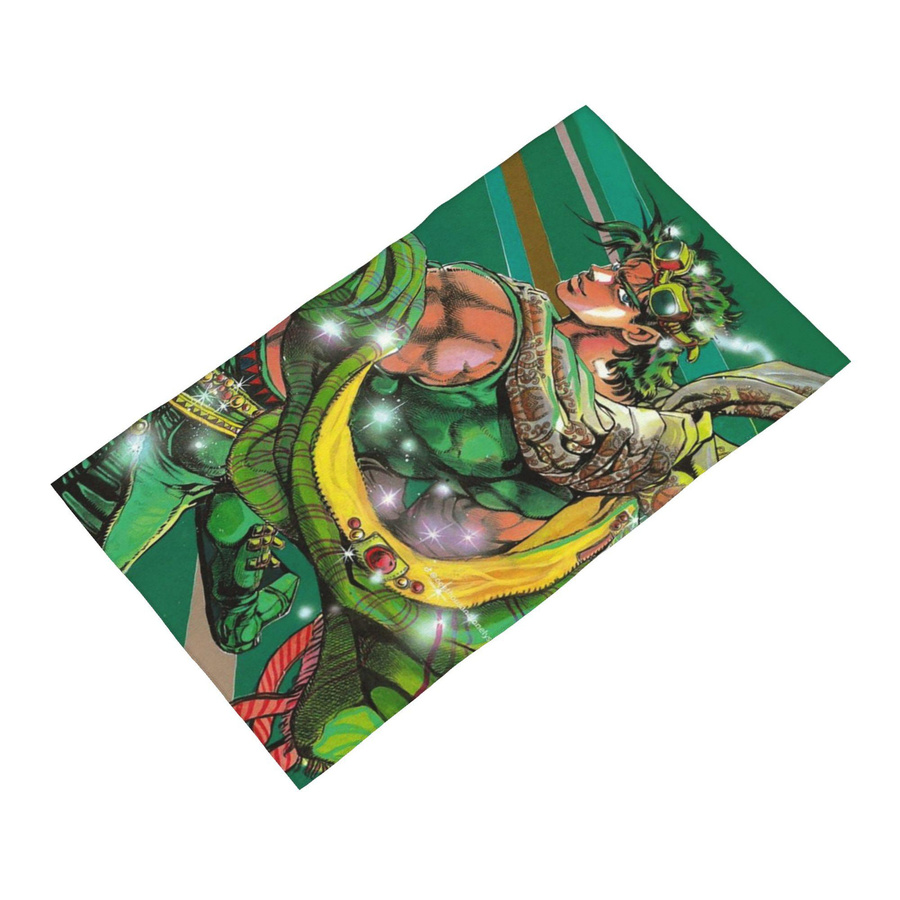 Ka Chen Muxi Jojo Bizarre Adventure Joseph Joestar Gesichtstuch aus Baumwolle, Weiß, B: 30 cm, H: 60 cm - Bild 2