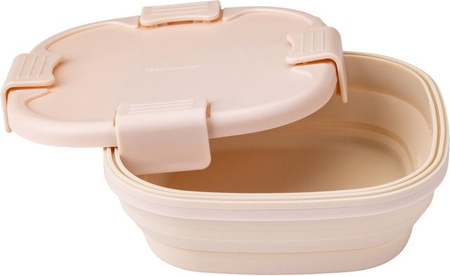 Fackelmann Pamela Reif Snack Box faltbar, beige, B/T/H: 17 x 17 x 7 cm - Bild 1