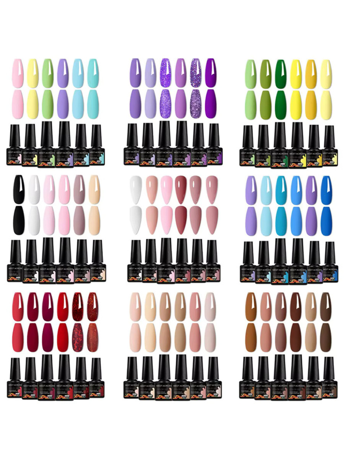 MEET ACROSS Gel Nagellack Set, 6 Stück, HEMA-frei - Bild 2