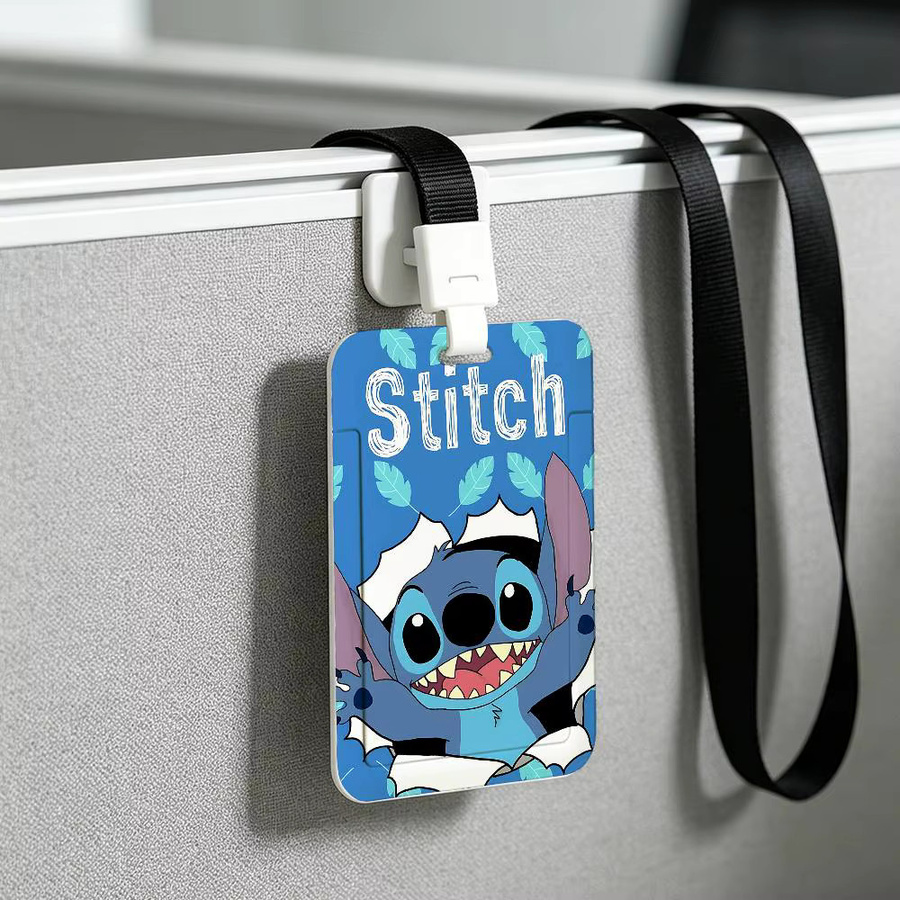 52TOYS Ausweishalter mit Stitch-Print und abnehmbarem Schlüsselband in Blau - Bild 4