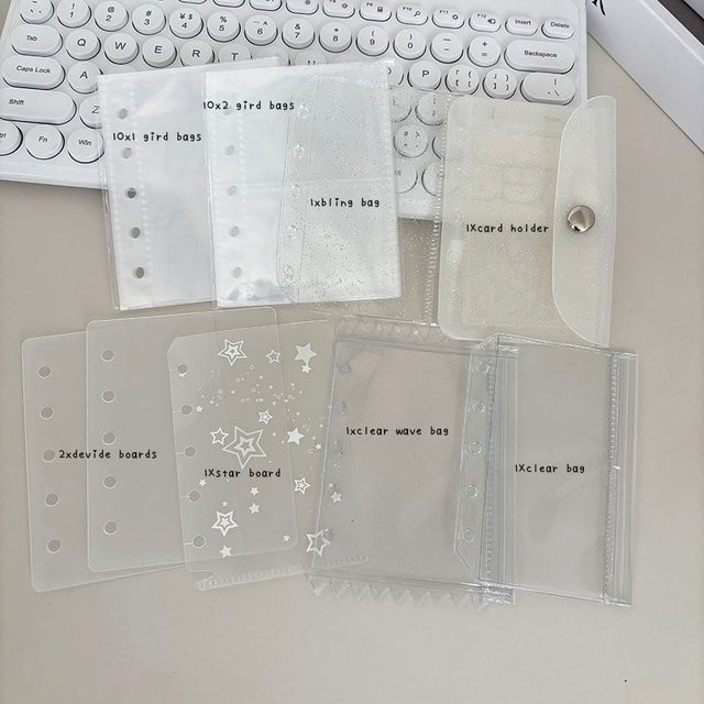 SKYSONIC M5 Karten-Taschenhalter Set aus Kunststoff, 9 Stück, transparent und grün - Bild 1