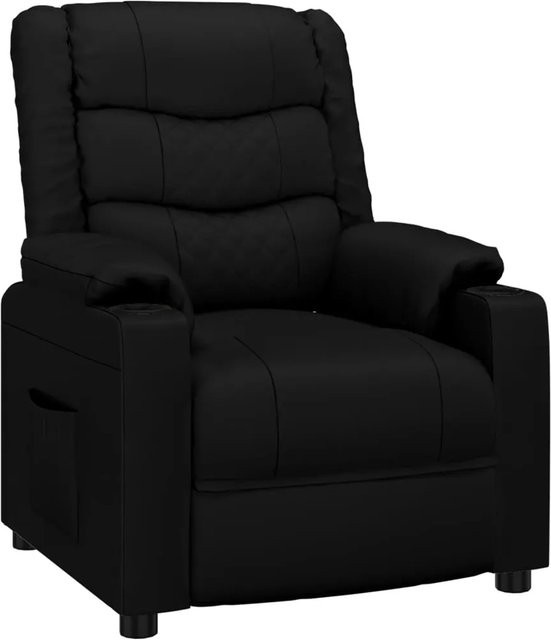vidaXL Relaxsessel in Schwarz aus Kunstleder mit Armlehnen - Bild 1