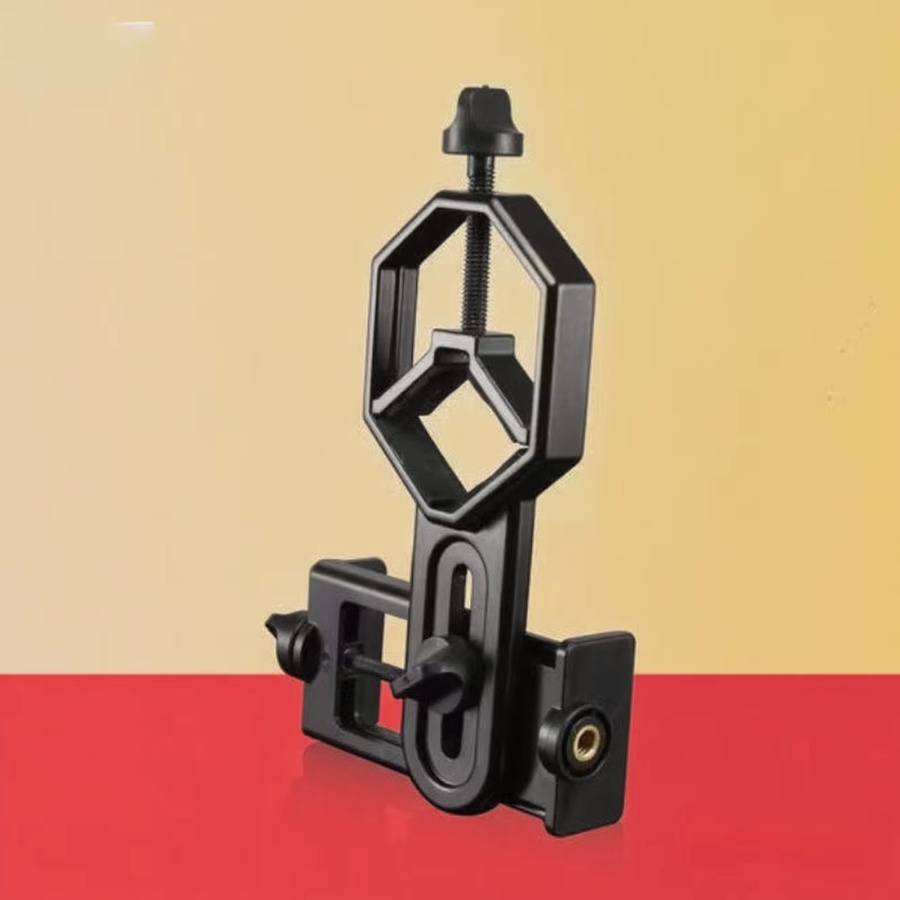 Multifunktionaler Aluminium-Telefonadapter in Schwarz für Teleskope, Ferngläser und Monokulare zur stabilen Fotografie - Bild 3
