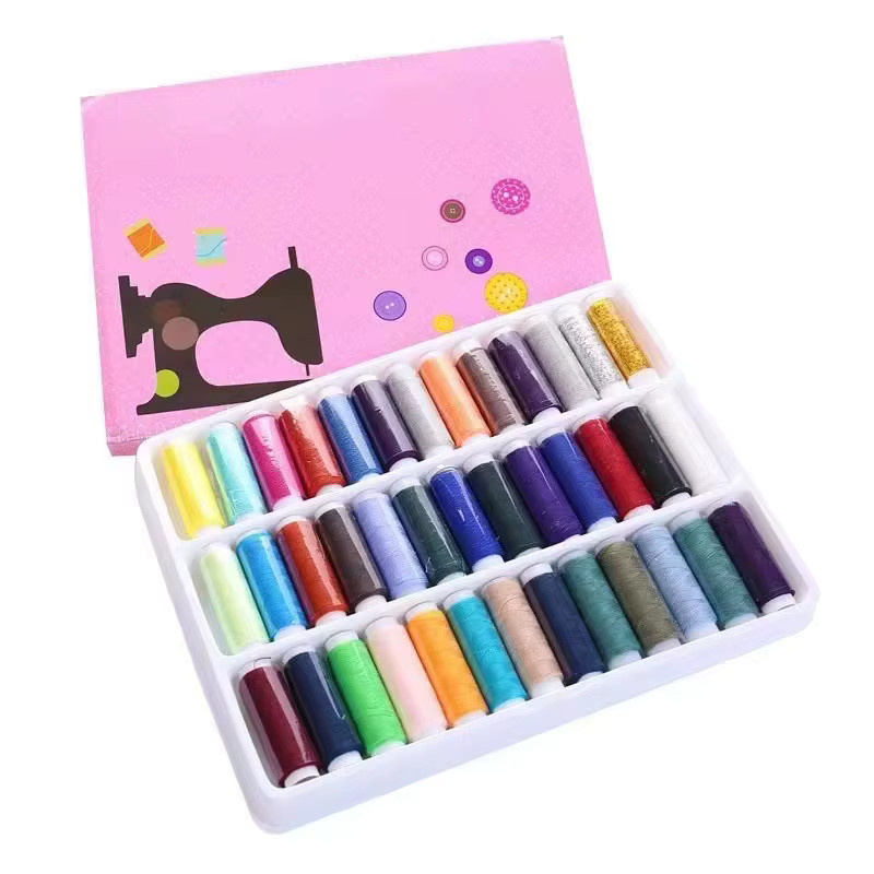 Nähgarn-Set aus 100 % Polyester mit 39 Farben für Handstickerei und Nähmaschinen in Multicolour - Bild 2