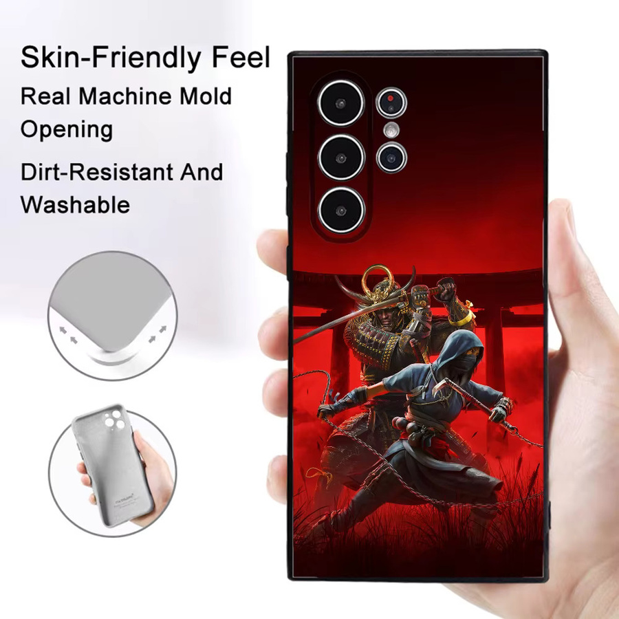 Assassin's Creed Shadows Handyhülle für Samsung Galaxy S25 S24 S23 S22 S21 S20 Ultra Plus Frosted Non-Slip Soft Case Multicolour - Bild 2