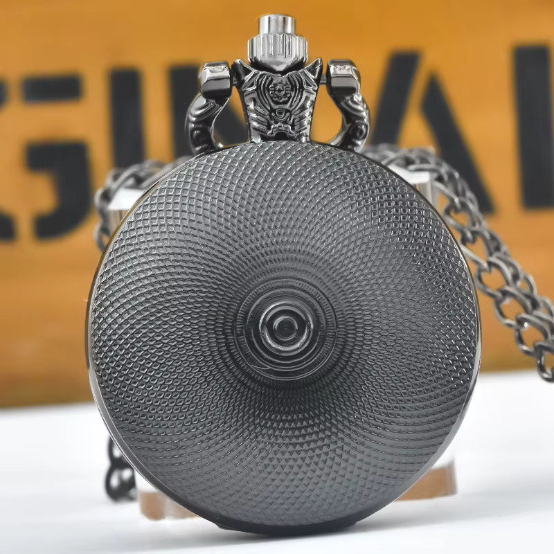 wecin Taschenuhr Halskette Anhänger, Quarz, Schwarz, Unisex - Bild 4