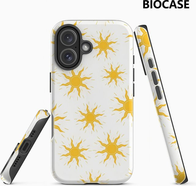 Robuste magnetische Handyhülle von Potdemiel mit sonnengellem Muster für iPhone 17 16 15 14 13 Pro Max Plus - Bild 1