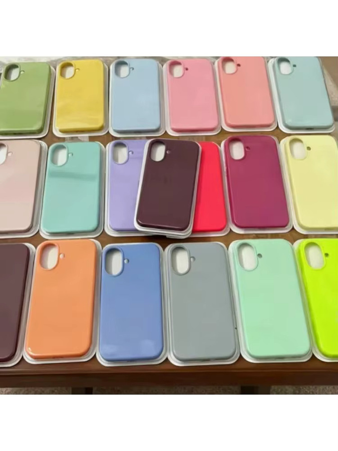 Stoßfeste Flüssigsilikon-Handyhülle für Apple iPhone 17 Pro Max, 16, 15, 14, 13 Pro Max in Grau und Multicolour - Bild 3