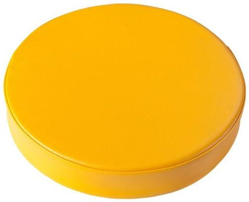 Wasserdichtes Sitzkissen von Puntos in Gelb, rundes Bodenkissen aus Kunstleder mit hochdichtem Schaumstoff für Kindergarten und Vorschule - Bild 1