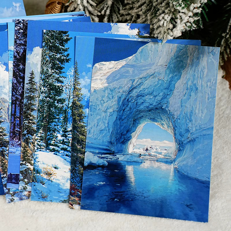 Etori Life Snowy Ice Fields Winter-Schneelandschaft Dekoration aus Papier in Weiß - Bild 4