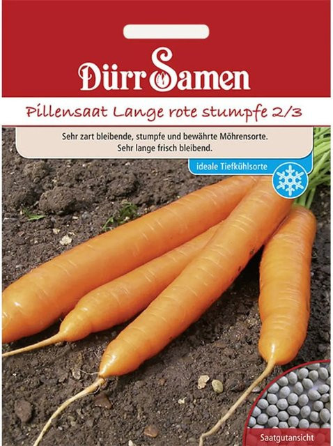 Dürr Möhren Pillensaat Lange Rote Stumpfe Gemüse Saatgut - Bild 1