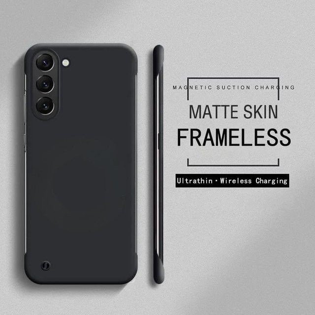 Ultra dünne rahmenlose Handyhülle aus Hart-PC für Samsung Galaxy A-Serie in Schwarz - Bild 1