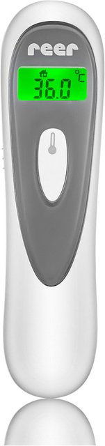 REER 3-in-1 Infrarot-Fieberthermometer Colour SoftTemp für Ohr und Stirn in Grau und Weiß - Bild 1