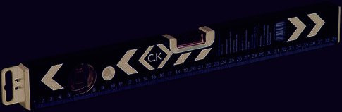 C.K T3494 16 Leichtmetall-Wasserwaage aus Aluminium in Schwarz, Länge: 40 cm - Bild 1