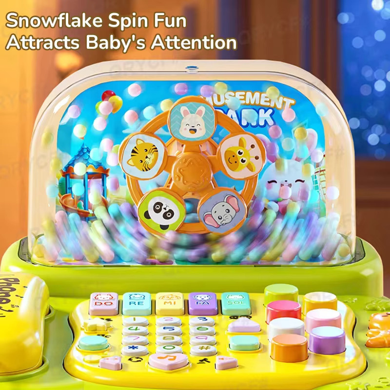 Kmoist Baby-Klavier-Spielzeug, Schneeflocken-Musikklaviertastatur, Licht und Ton, Lernspielzeug - Bild 3