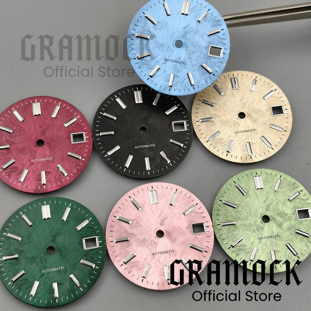 GRAMOCK Uhrenzubehör, Zifferblatt Sakura Rosa Eisblau Hellgrün, 29 mm - Bild 1