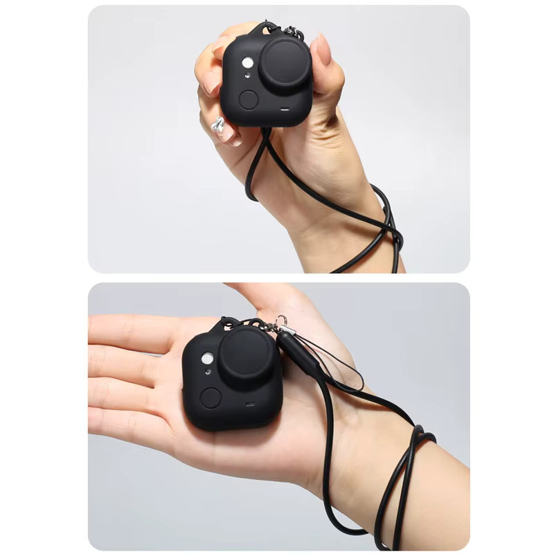 Insta360 Silikonhülle für Insta360 GO Ultra in Schwarz mit Objektivdeckel und Mini-Tragetasche - Bild 2