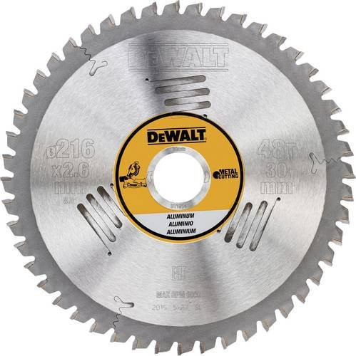 DEWALT DT1914-QZ Kreissägeblatt für stationäre Sägen, Durchmesser: 216 mm, 48 Zähne, Farbe: Silber - Bild 1