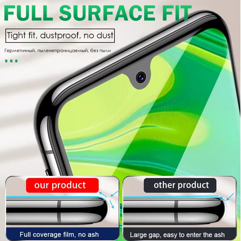 3-teiliges Hydrogel Displayschutzfolie Set für Vivo V29 Lite V27 V25 V23 V21 V20 V25E V27 Pro in Transparent - Bild 2
