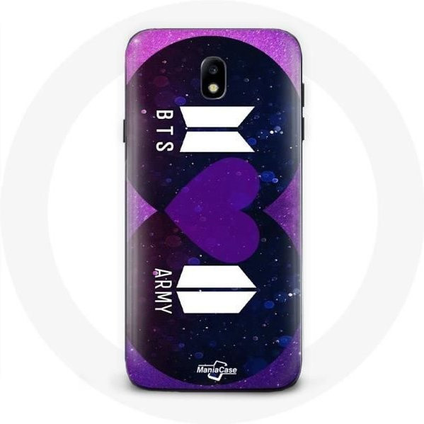 Samsung Galaxy S5 Handyhülle mit BTS Bangtan Sonyeondan und ARMY Logo in Schwarz und Lila - Bild 1