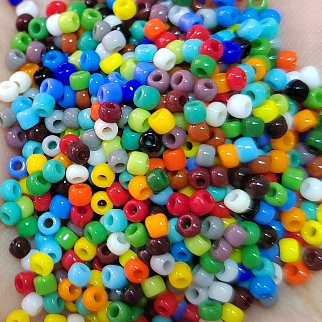 Acryl Perlen Charms, rund, bunt, 2 mm, Unisex - Bild 1