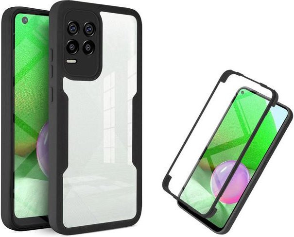 Stoßfeste 360 Vollschutzhülle für OPPO Find X5 Pro Lite, A54 4G, A53, A16, A15, A95, A94, A74, A33, A13 und weitere Modelle in Schwarz oder Transparent - Bild 1