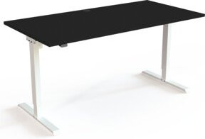 STIER Elektrisch höhenverstellbarer Schreibtisch 501-20 in Schwarz/Weiß, B: 160 cm, T: 80 cm - Bild 1