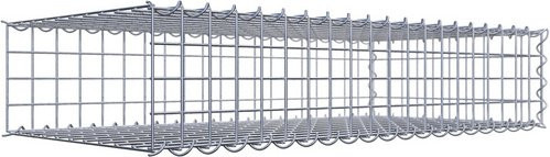 Gabiona Anbaukorb Typ 2 aus Stahl, silbergrau, B/T/H: 20 x 50 x 100 cm, Maschenweite 5 x 5 cm - Bild 1