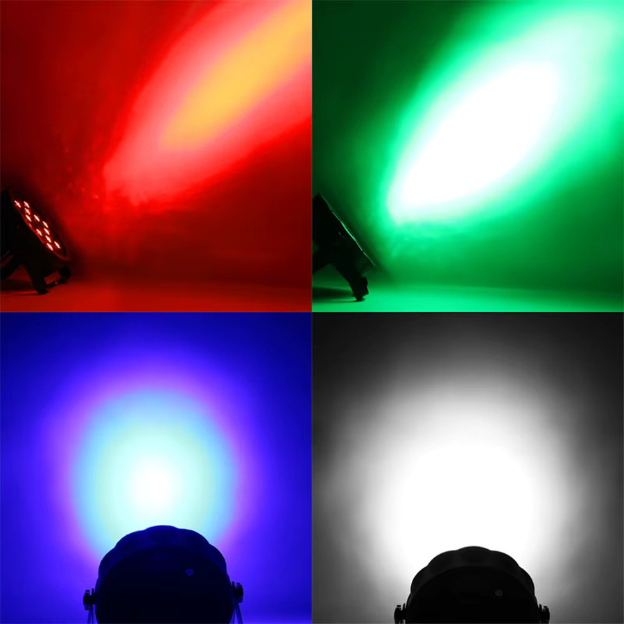 SHEHDS RGBW LED Par-Licht mit 54 x 3W Multicolour Effekt und 8 Kanälen, Schwarz - Bild 4