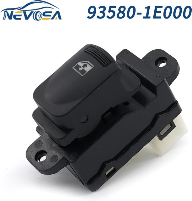 NEVOSA Fensterheberschalter für Hyundai Accent 2007-2010, Einzeltaste, Schwarz - Bild 1