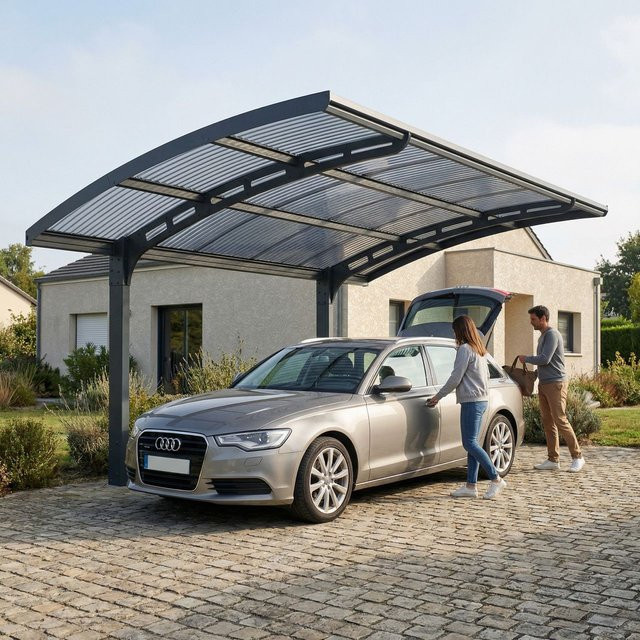 Palram Canopia Carport Arizone Wave in Anthrazit B/T: 495 x 289 cm - Bild 2
