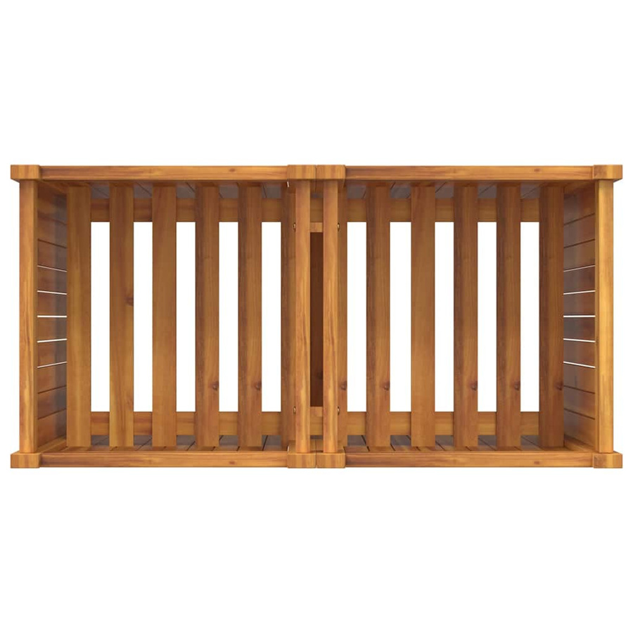 vidaXL Pflanzkübel aus Akazien-Massivholz mit Einlage B/T/H: 84 x 42 x 75 cm - Bild 3
