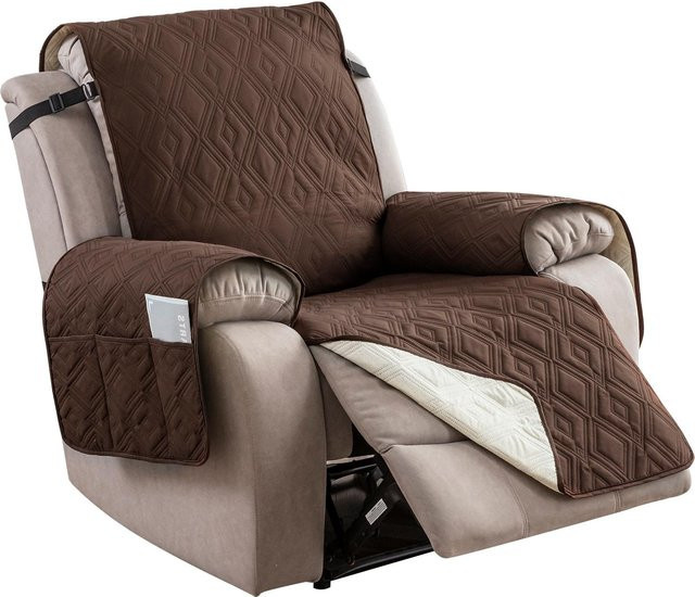 Genina Relaxsesselbezug wasserdicht und elastisch in Braun B: 60 cm, L: 235 cm - Bild 1