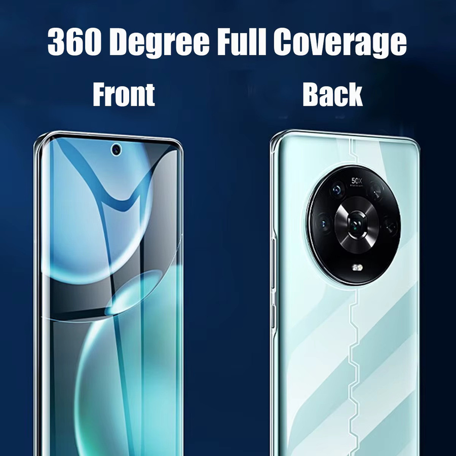 2 Stück Hydrogel Displayschutz 360 Grad Ganzkörper-Schutz für Honor Magic 7, 6, 5 und Pro lite, transparent - Bild 3