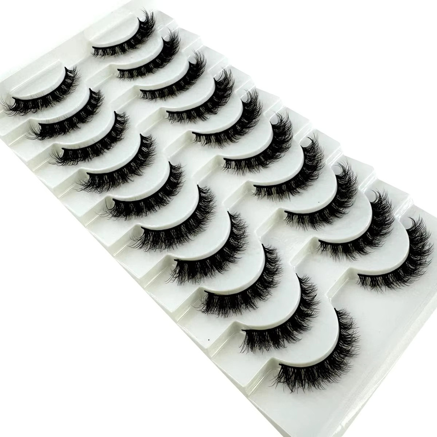 AMSDCN Künstliche Wimpern, 3D Nerz-Wimpern, Black, Unisex - Bild 4