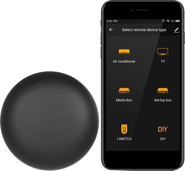 Tuya Wifi Smart IR-Fernbedienung Universal für Smart Home, kompatibel mit Alexa und Google Home, Schwarz - Bild 1