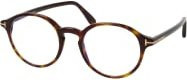 Tom Ford FT 5867-B Korrektionsbrille, Vollrand, Rund, Kunststoff, Braun, Unisex - Bild 1