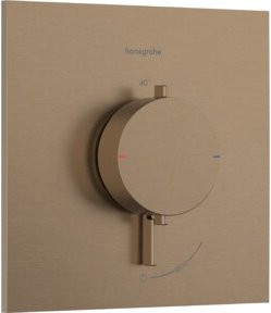 Hansgrohe Thermostat Ecostat Comfort E UP Einhebelarmatur in Brushed Bronze mit Wasserersparnis und Safety Stop - Bild 1