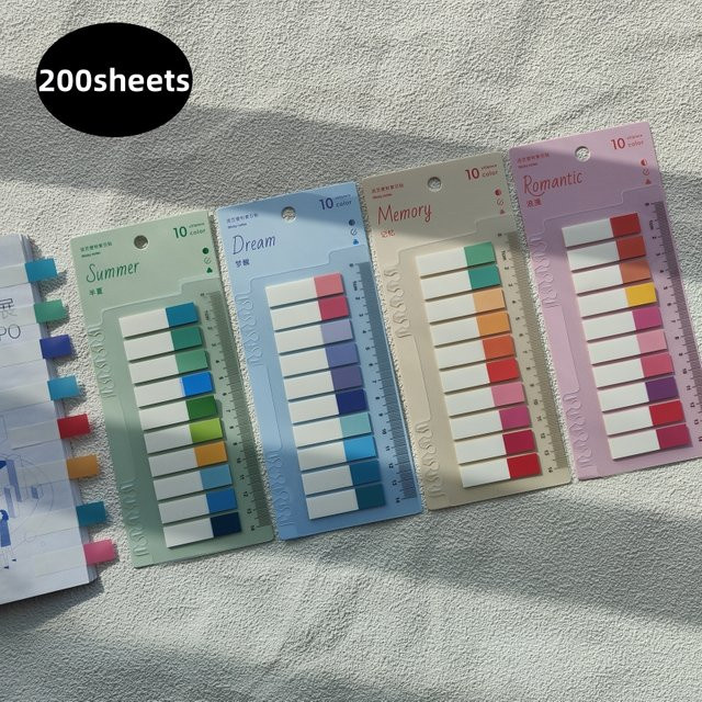KindFuny Morandi Color Index Memo Pad Haftnotizen und Buch Marker in Multicolour mit 800 Blatt - Bild 1