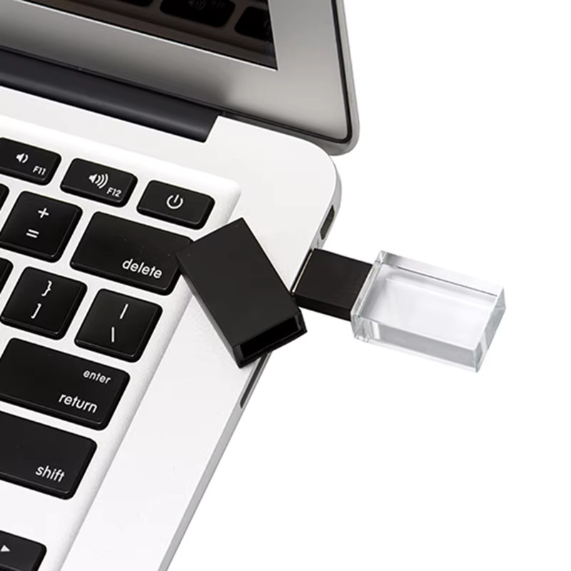 JASTER USB 2.0 Flash-Laufwerk Crystal Memory Stick in Gold mit 128 GB Speicherkapazität - Bild 2