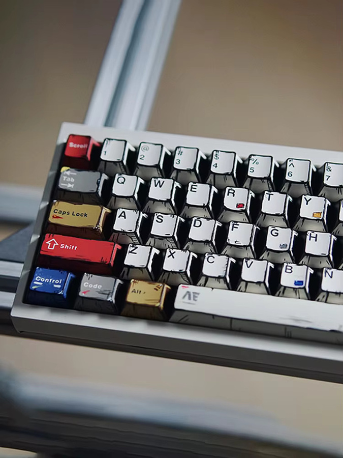 Venit Keys Comic Tastenkappen Set aus PBT mit 141 Tasten in Multicolour für mechanische Tastaturen mit Cherry MX Switches - Bild 3